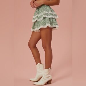 Altar'd State Tiered Mini Skirt